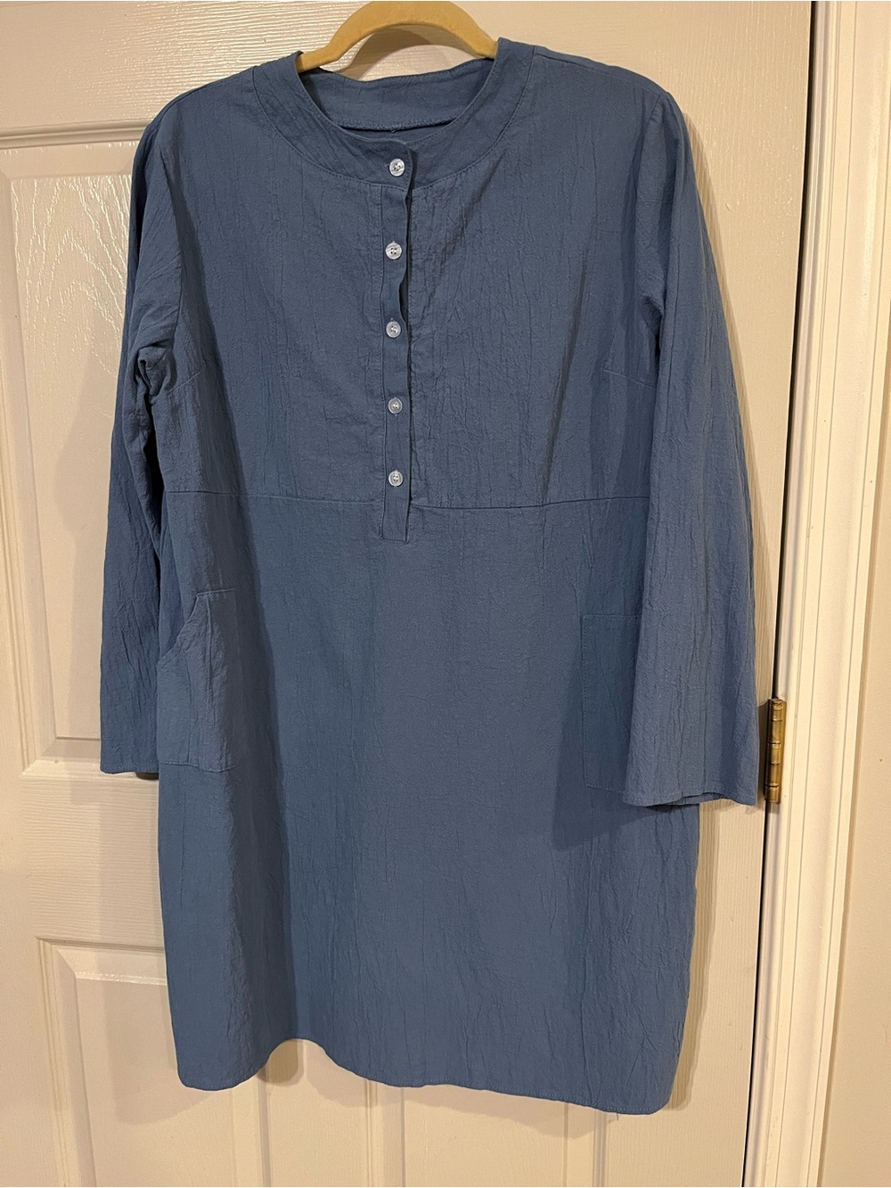 #149 Blue Long-Sleeve Tunic Dress Women’s Medium
